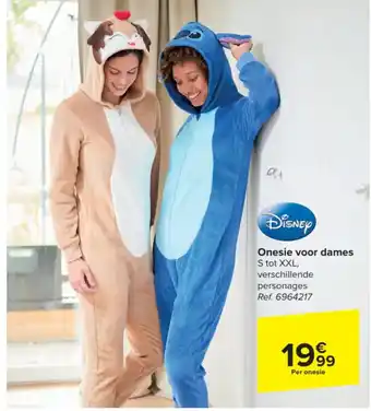 Carrefour Onesie voor dames S tot XXL aanbieding