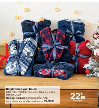 Carrefour Kerstpyjama voor heren aanbieding