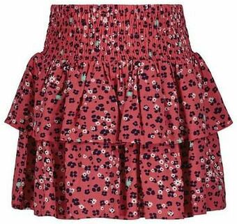 HEMA HEMA Kinderrok Volant Bloemen Koraal (koraal) aanbieding