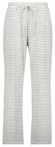 HEMA HEMA Dames Pyjamabroek Viscose Streep Grijsmelange (grijsmelange) aanbieding