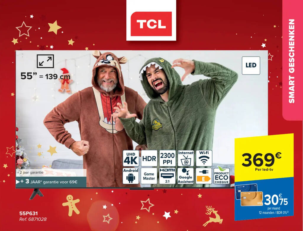 Carrefour TCL 55P631 aanbieding