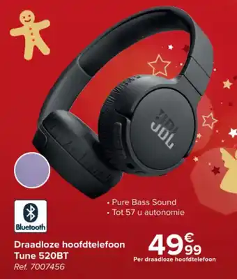 Carrefour Draadloze hoofdtelefoon Tune 520BT aanbieding
