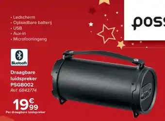 Carrefour Draagbare luidspreker PSGB002 aanbieding