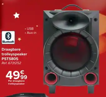 Carrefour Draagbare trolleyspeaker PSTS805 aanbieding