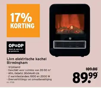GAMMA Livn elektrische kachel birmingham aanbieding