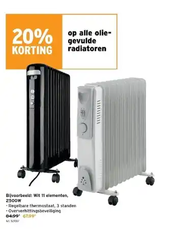 GAMMA Wit 11 elementen, 2500w aanbieding