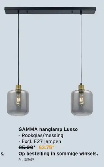 GAMMA Gamma hanglamp lusso aanbieding
