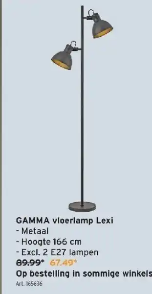 GAMMA Gamma vloerlamp lexi aanbieding