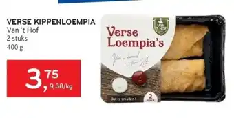 Alvo Verse kippenloempia van ‘t hof 2 stuks 400 g aanbieding