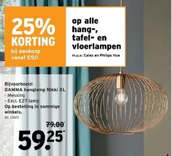 GAMMA Gamma hanglamp nikki xl aanbieding