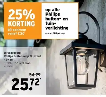 GAMMA Philips buitenlamp buzzard aanbieding