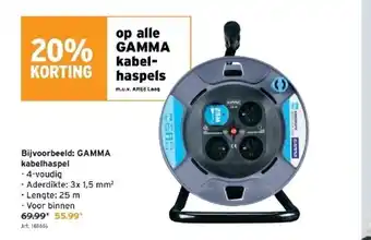 GAMMA Gamma kabelhaspel aanbieding