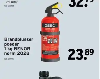 GAMMA Brandblusser poeder 1 kg benor norm 2028 aanbieding