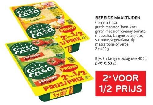 Alvo Bereide maaltijden come a casa aanbieding
