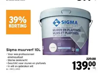 GAMMA Sigma muurverf 10l aanbieding