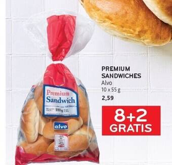 Alvo Premium sandwiches aanbieding