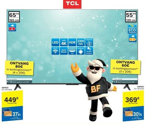 Carrefour Tcl uhd 4k ledtv aanbieding