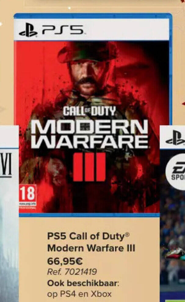 PS5 Call of Duty Modern Warfare III promotie bij Carrefour