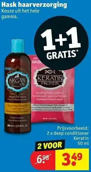 Kruidvat Hask deep conditioner keratin aanbieding