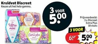 Kruidvat Discreet extra plus aanbieding