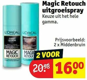 Kruidvat Magic retouch uitgroeispray middenbruin aanbieding