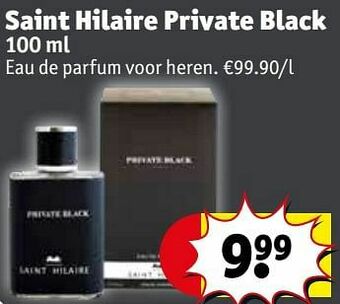 Kruidvat Saint hilaire private black eau de parfum voor heren aanbieding