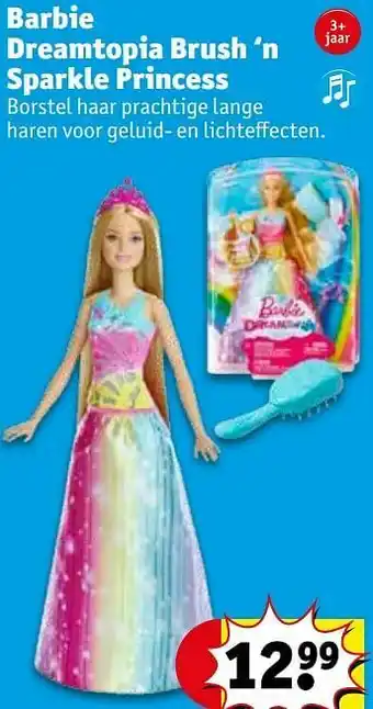 Kruidvat Barbie dreamtopia brush ‘n sparkle princess aanbieding