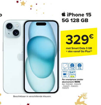 Carrefour iPhone 15 5G 128 GB aanbieding