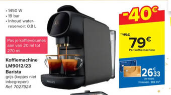 Carrefour PHILIPS Koffiemachine LM9012/23 Barista aanbieding