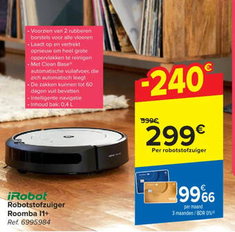 Carrefour iRobot Robotstofzuiger Roomba I1+ aanbieding