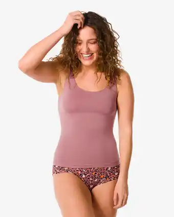 HEMA Hema dames hemd naadloos micro oudroze (oudroze) aanbieding