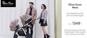 Baby & Tiener Silver cross wave uit te breiden tot duo of twin kinderwagen aanbieding
