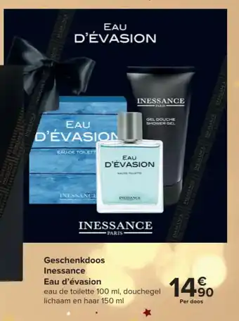Geschenkdoos Inessance Eau d'évasion eau de toilette 100 ml, douchegel lichaam en haar 150 ml