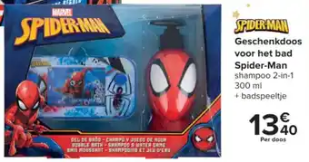 Geschenkdoos voor het bad Spider-Man shampoo 2-in-1 300 ml + badspeeltje