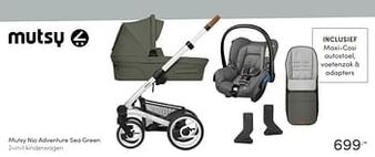 Baby & Tiener Mutsy nio adventure sea green 2-in-1 kinderwagen aanbieding