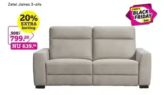 Leen Bakker Zetel james 3-zits aanbieding