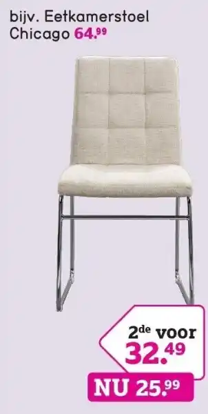 Leen Bakker Eetkamerstoel chicago aanbieding
