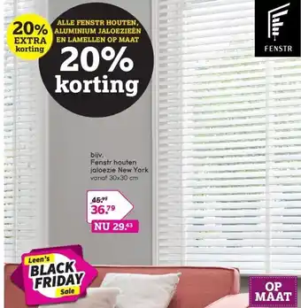 Leen Bakker Fenstr houten jaloezie new york aanbieding