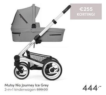 Mutsy nio journey ice grey 2-in-1 kinderwagen