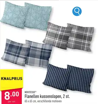ALDI Flanellen kussenslopen, 2 st. aanbieding