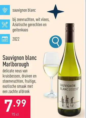 ALDI Sauvignon blanc Marlborough 75 cl aanbieding