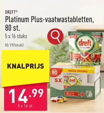 Platinum Plus-vaatwastabletten, 80 st.
