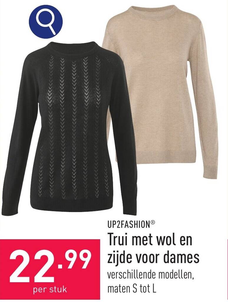 ALDI Trui met wol en zijde voor dames aanbieding