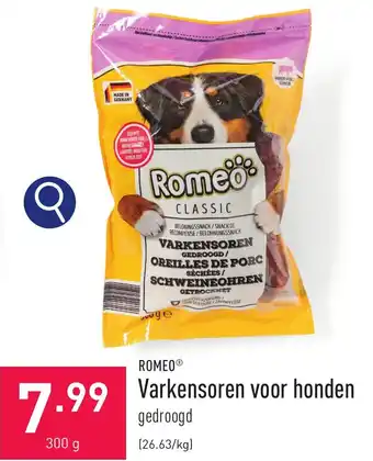 ALDI Varkensoren voor honden 300 g aanbieding