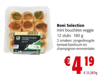 Colruyt Boni Selection mini bouchées veggie 12 stuks 180 g aanbieding
