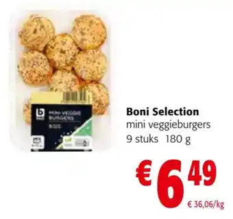 Colruyt Boni Selection mini veggieburgers 9 stuks 180 g aanbieding