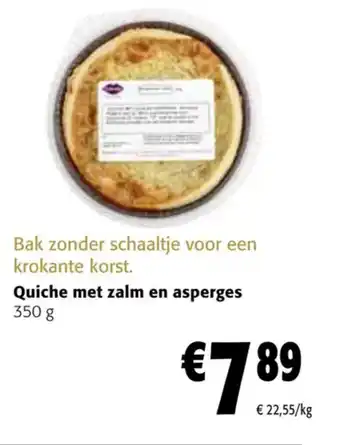 Colruyt Quiche met zalm en asperges 350 g aanbieding