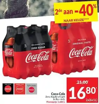 Intermarché Coca-cola zero regular of light aanbieding