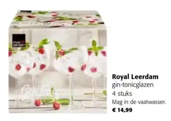 Colruyt Royal Leerdam gin-tonicglazen 4 stuks aanbieding