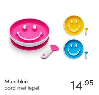 Baby & Tiener Munchkin bord met lepel aanbieding